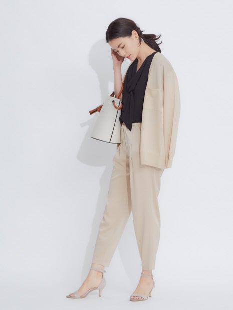 アセテートデシンボウタイブラウス