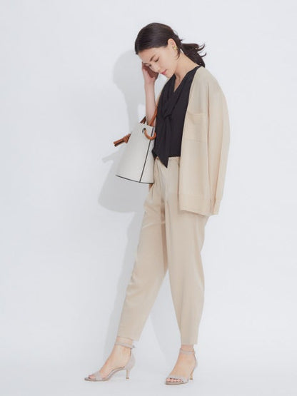 アセテートデシンボウタイブラウス