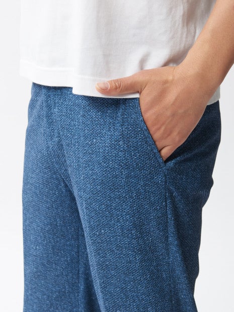 メッシュストレッチプリント  スラックス パンツ