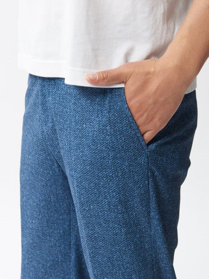 メッシュストレッチプリント  スラックス パンツ