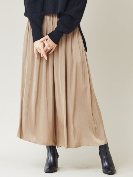 ピーチサテンドレープパンツ