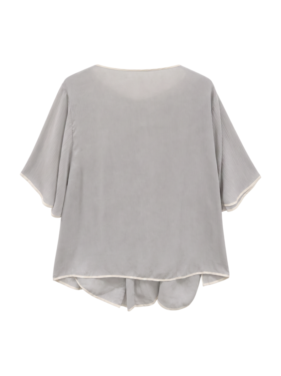 2WAYパイピングシフォンブラウス