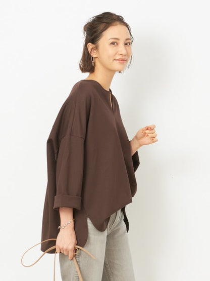 【WEB&一部店舗限定】スリットネックカットソープルオーバー
