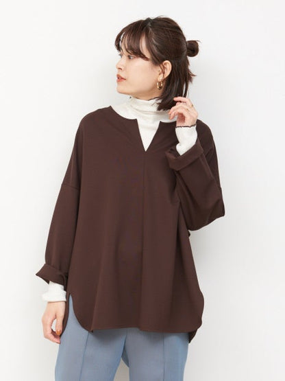 スリットネックカットソープルオーバー