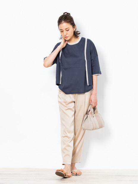 サテンタックドロストパンツ