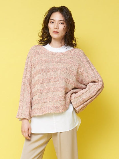 【ITALY】ショートワイドリブニット