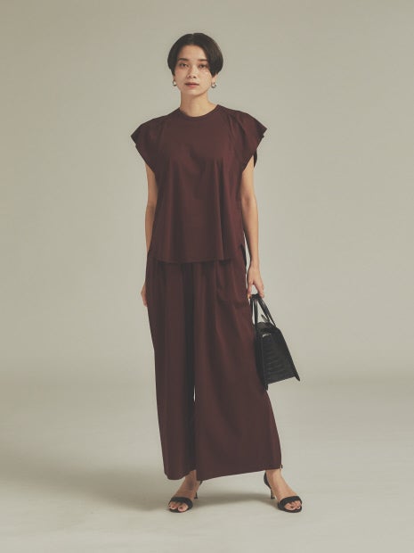 《セットアップ対応・新色追加》クールスムースドレープパンツ