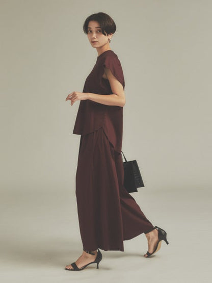 《セットアップ対応・新色追加》クールスムースドレープパンツ