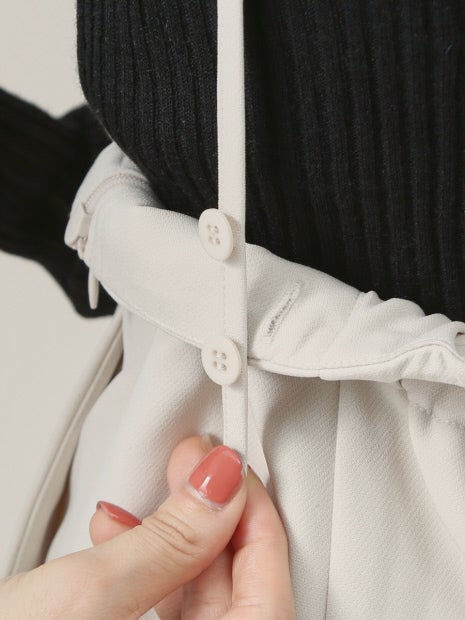 【XSサイズ展開】【ロングセラー】ハイウエストサスペンダースカート