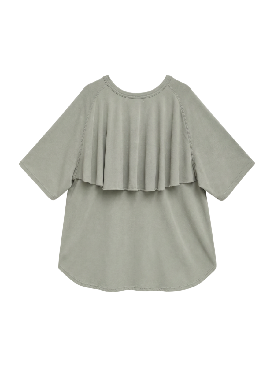 バックフリルTシャツ