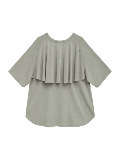 バックフリルTシャツ