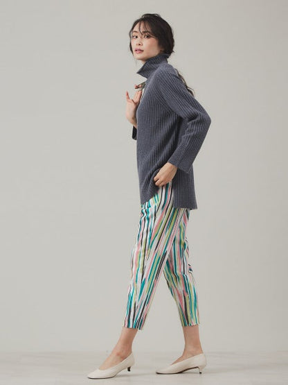 ウールセーブルリブタートルニット