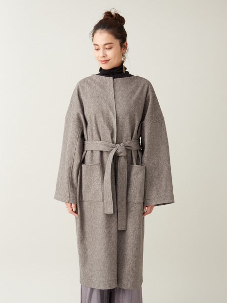 ノーカラーコート