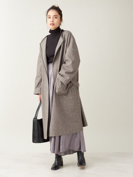 ノーカラーコート