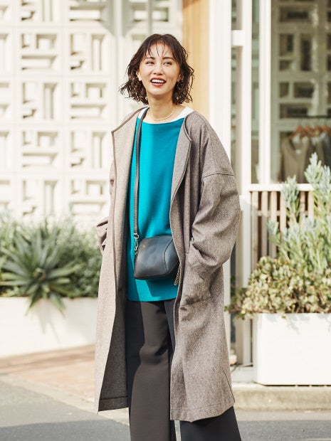 ノーカラーコート