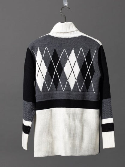 モノトーンコンビネーションプルオーバー