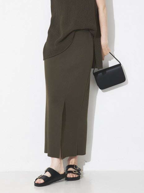 【セットアップ対応】麻混ニットタイトスカート