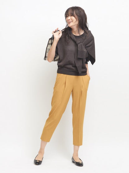 【STORYコラボ】バックサテンスリットテーパードパンツ