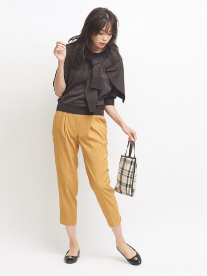 【STORYコラボ】バックサテンスリットテーパードパンツ