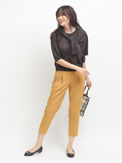 【STORYコラボ】バックサテンスリットテーパードパンツ