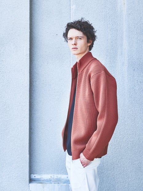 【定番素材新型】畦編み ドライバーズニット