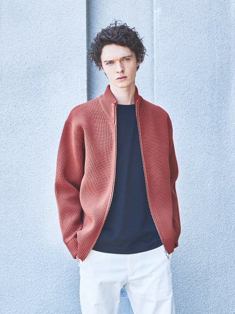 【定番素材新型】畦編み ドライバーズニット