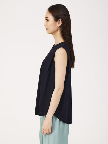 《セットアップ対応》レーヨンストレッチバイカラーニットプルオーバー