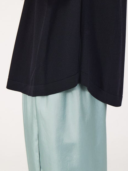 《セットアップ対応》レーヨンストレッチバイカラーニットプルオーバー