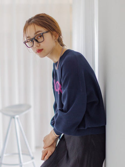 ロゴニットプルオーバー