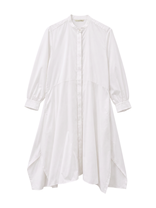 イレギュラーヘムシャツワンピース