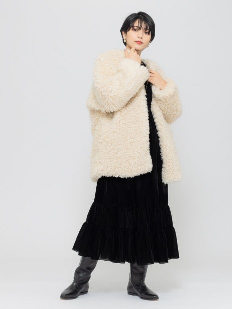 フェイクファーコート