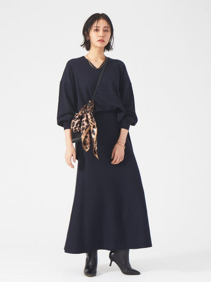 【セットアップ対応】Vネックゆったりニットプルオーバー