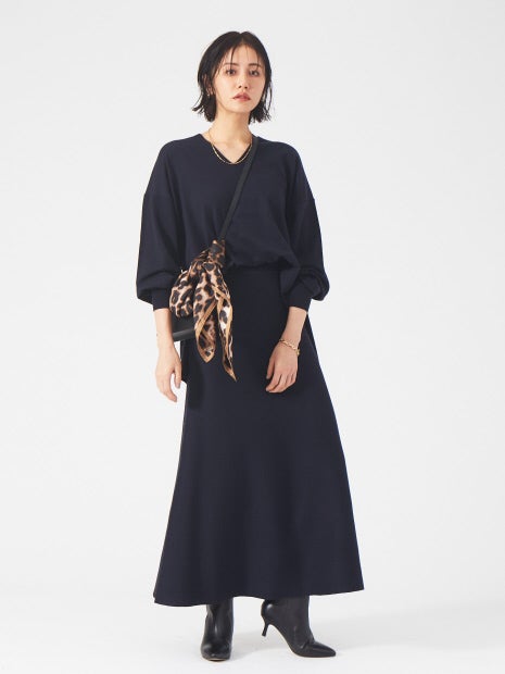 【セットアップ対応】Vネックゆったりニットプルオーバー