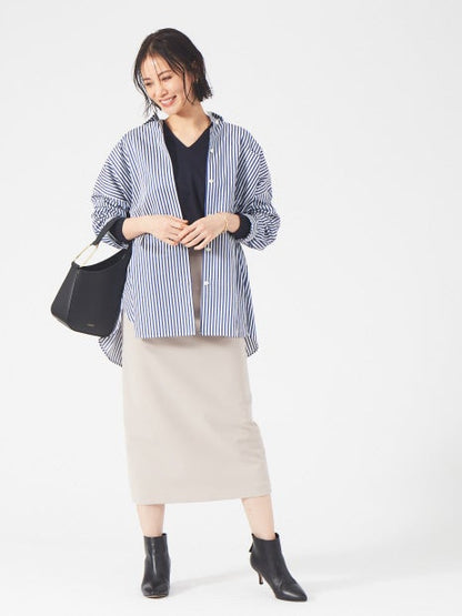 【セットアップ対応】Vネックゆったりニットプルオーバー