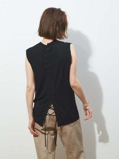 レースアップノースリプルオーバー