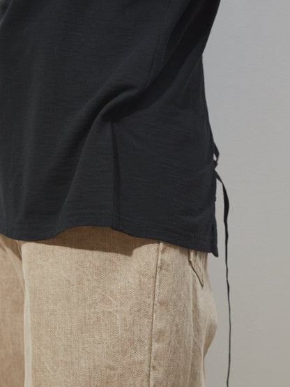 レースアップノースリプルオーバー