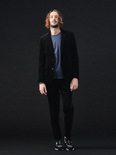 【セットアップ対応】機能素材マイクロベロアツイルノッチドラペルジャケット