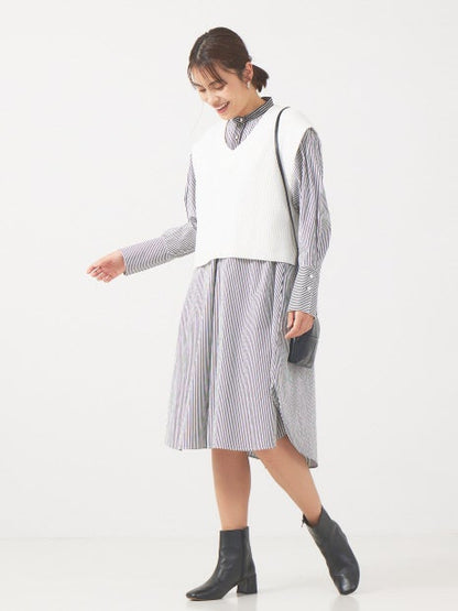 バックロングニットベスト