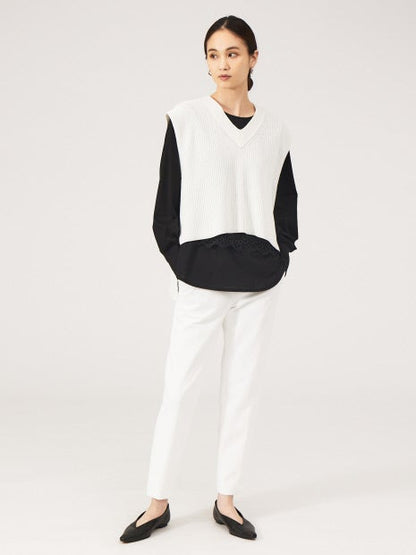 バックロングニットベスト