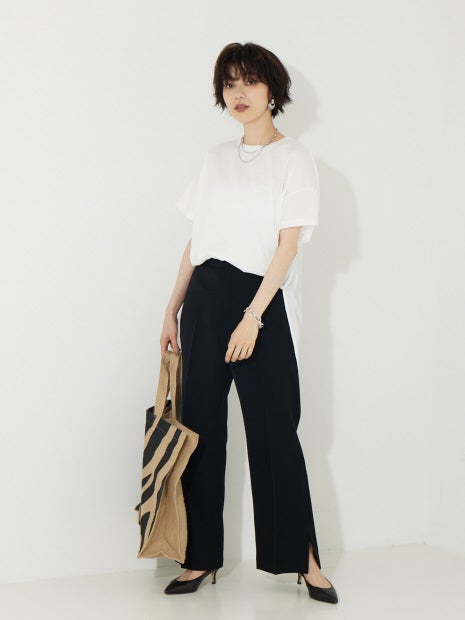 ヘムラウンドカットソー