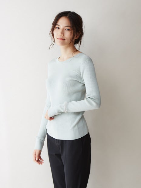 シルクストレッチ2WAYニットプルオーバー