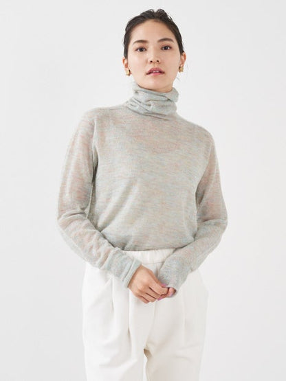 モヘアホールガーメントタートルニット