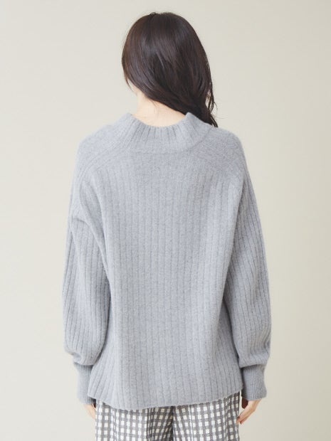 【定番】ウールクルーネックニットプルオーバー