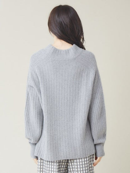 【定番】ウールクルーネックニットプルオーバー