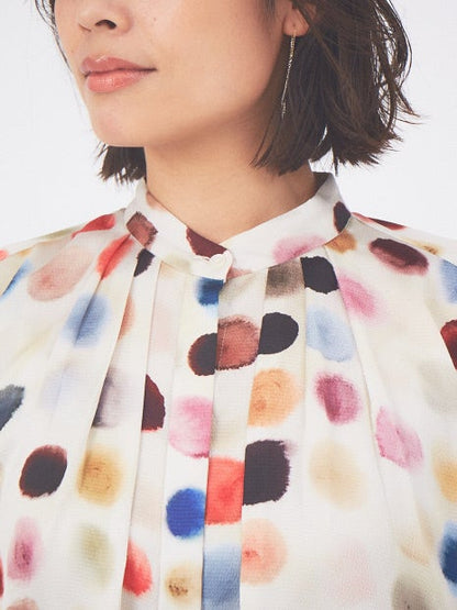 ウォータードットブラウス