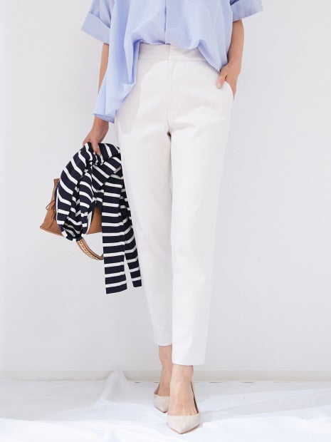 【size32-40】ストレートスリムパンツ