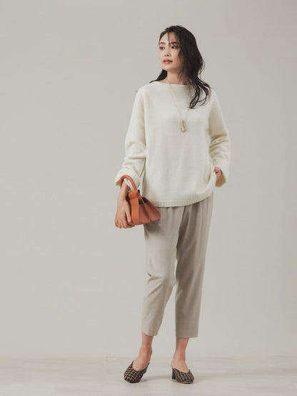 【セットアップ対応】ギャバストレッチタックパンツ