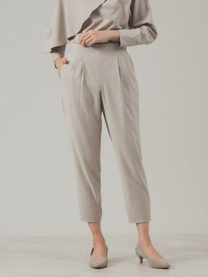 【セットアップ対応】ギャバストレッチタックパンツ