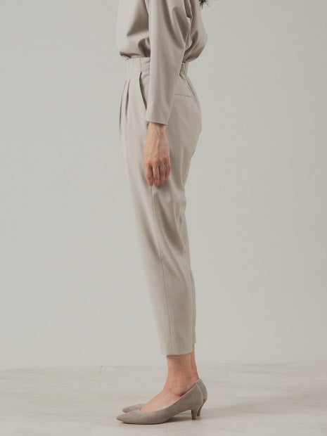 【セットアップ対応】ギャバストレッチタックパンツ