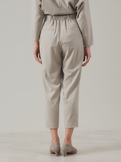 【セットアップ対応】ギャバストレッチタックパンツ